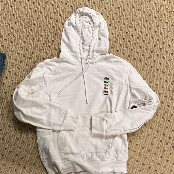Lacoste X polaroid - White Hoodie with Colorful alligators - Picture 1 of 4